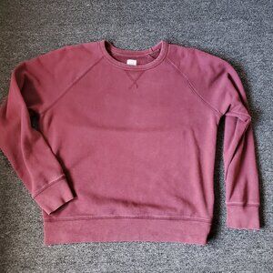 Distressed GAP Mens Sweatshirt Large Burgundy Cotton Blend